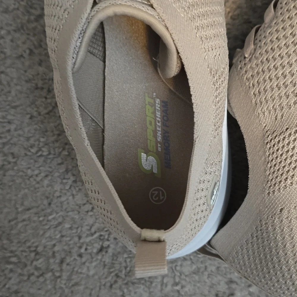 Skechers Light Tan Knit Sneakers - Picture 3 of 3